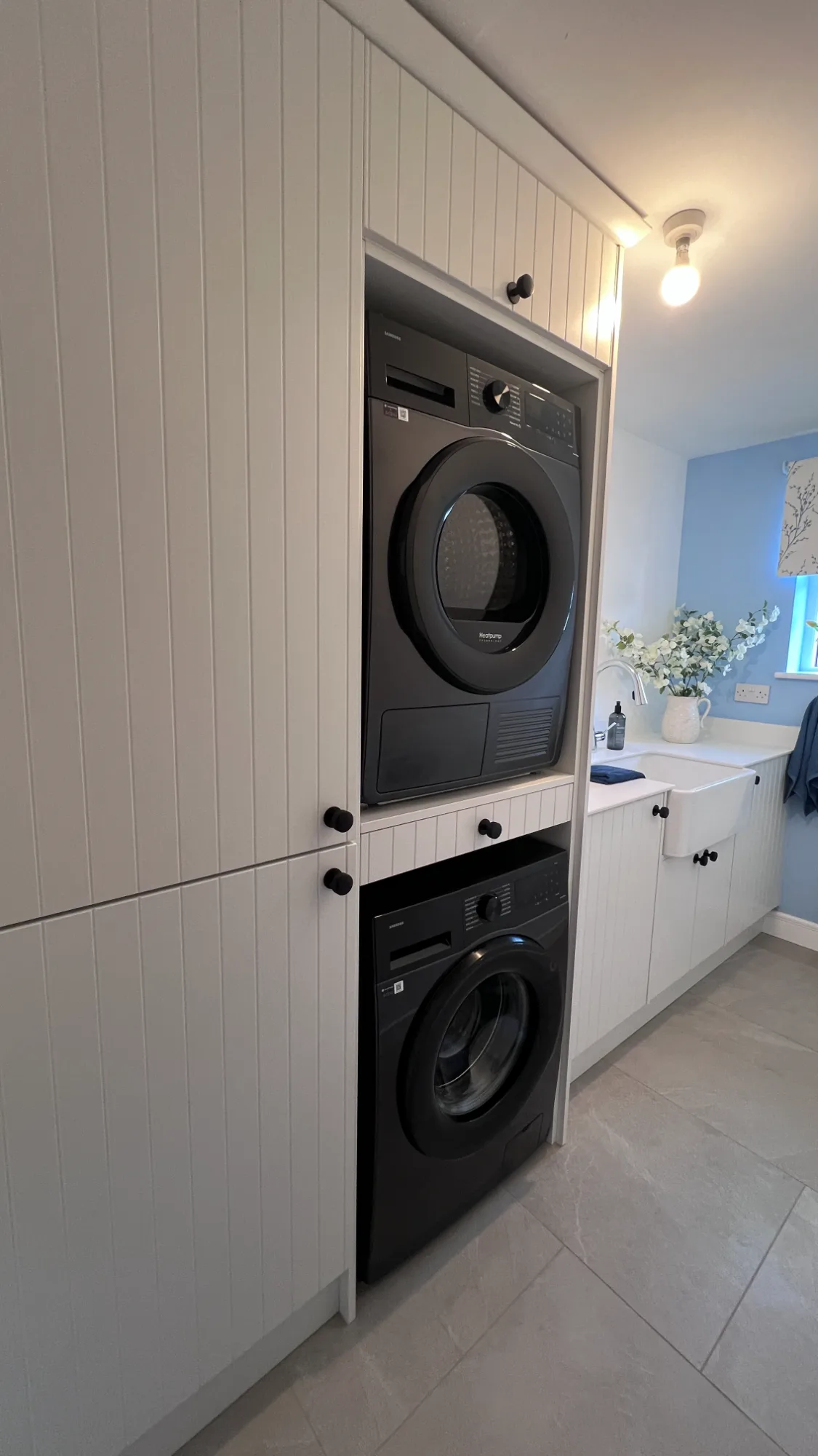 White shaker utility room